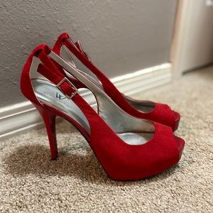Worthington Red Suede Heels